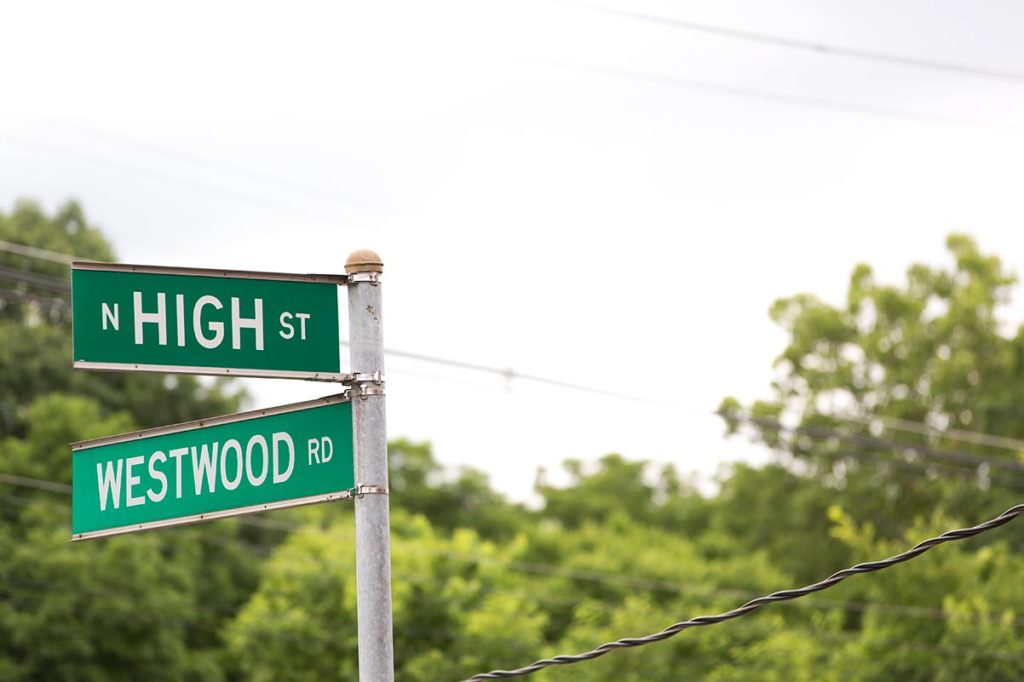 N. High st at Westwood Rd.