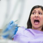 Woman scared of dentist